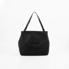 Cartera BLAQUE Malaga con solapa negro