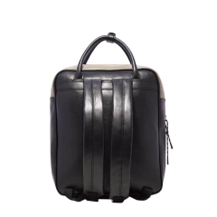 Mochila AMAYRA cuero combinada negro y visón - comprar online