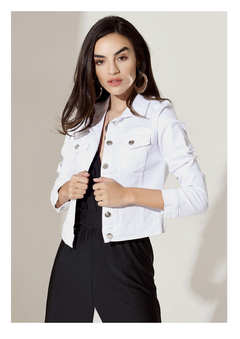 Campera "DINA" Jeans Blanca Elastizada