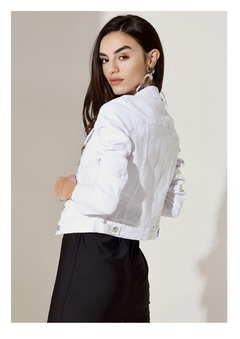 Campera "DINA" Jeans Blanca Elastizada - nofret