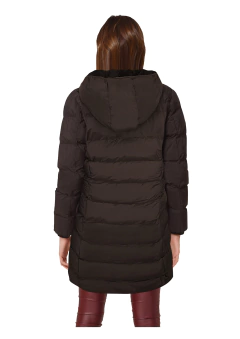 Campera Negra Larga Abrigada Corderito - comprar online