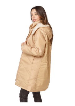 Campera Larga Mostaza Recortes - tienda online