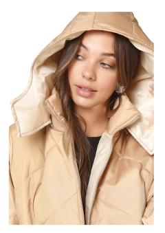 Campera Larga Mostaza Recortes en internet