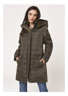 Imagen de Campera Larga Verde Oscuro
