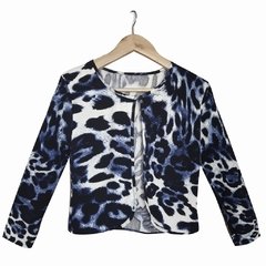 Chaqueta Azul Animal Print - Talle XL