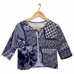 Chaqueta Azul y Blanca Estampada. T. Unico (S/M/L)) - comprar online