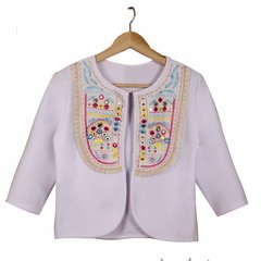 Chaqueta Blanca Bordada Hindu Brillos - T. Unico (S/M/L) - comprar online
