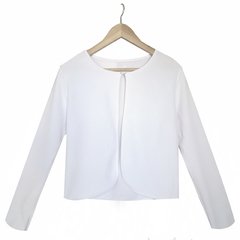 Chaqueta Blanca Lisa Mangas Largas - T. XL