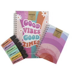 Kit Cuaderno A4 Rayado + Cuaderno A5 + Resaltadores