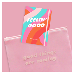 Set Cuaderno Rayado A6 Tapa Blanda + Estuche Pvc Feeling