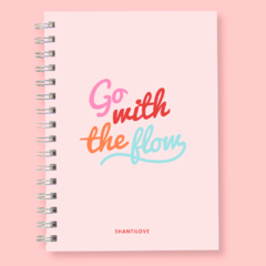 Cuaderno A4 Cuadriculado Anillado Rosa Con Frases