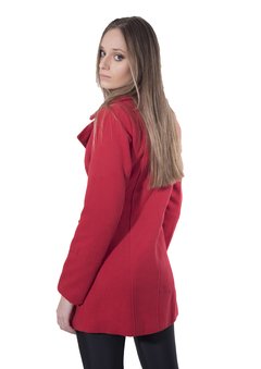 Tapado Rojo Paño Cierre Cruzado Lazo - nofret