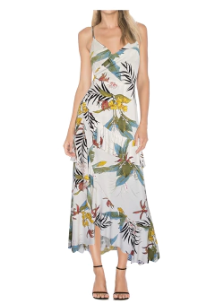 Vestido Largo Estampado Blanco - Talle Unico (S/M/L)