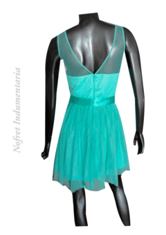 Vestido Corto Tul y Strass Talle M - nofret