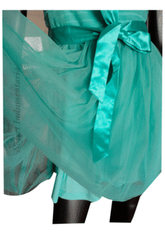 Vestido Corto Tul y Strass Talle M - tienda online