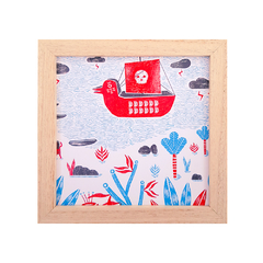Cuadro Barco Pirata x Victoria Rodriguez- 20 x 20 cm