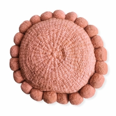 almohadon artesanal rosa