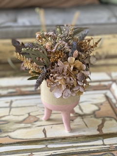 Maceta rosa con beige - comprar online