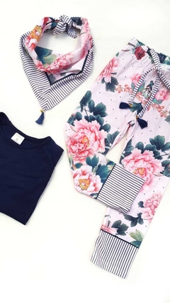 Pijama niña peonias