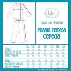 Pijama "Cepeda Celeste" en internet