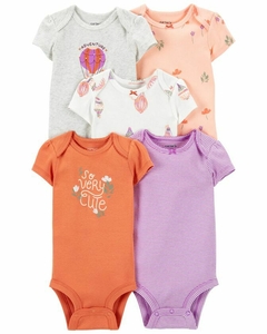CARTER's Pack 5 Bodys Mangas Cortas "So Very Cute"