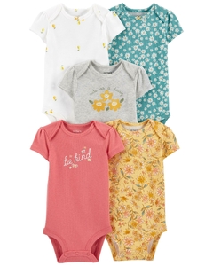 CARTER's Pack 5 Bodys Mangas Cortas "Be Kind"