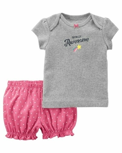 CARTER's Set 2 Piezas Remera Manga Corta y Short "Star"