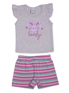 Conjunto Bebé Remera Sin Mangas y Short "Coneja"