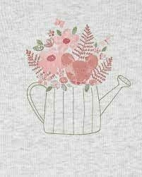 Carter's Pack 7 Bodys Nena Manga Corta "Flores y Mariposas" - tienda online
