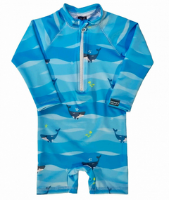 Enterito Filtro UV 50 Bebe Manga Larga "Océano y Ballenas"