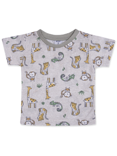 Remera Bebé Manga Corta "Animales"