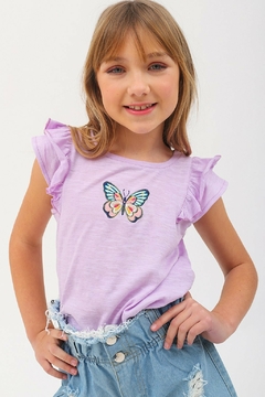 Remera Nena Manga Corta "Mariposa"