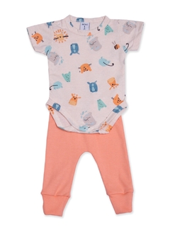 Conjunto Bebé Body y Babucha "Zoo"