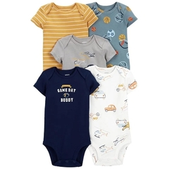 CARTER'S Pack 5 Bodys manga corta "Game Day"