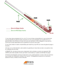 PALO GRAYS GR 7000 JB MX RED/SIL 80% CARBONO 37.5" - comprar online