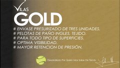 Caja de 24 tubos pelotas Vilas Gold x3 - tienda online