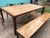 Mesa hierro y madera 
