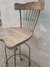 Banqueta hierro y madera giratoria - comprar online