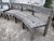Banco curvo de madera para exterior - comprar online