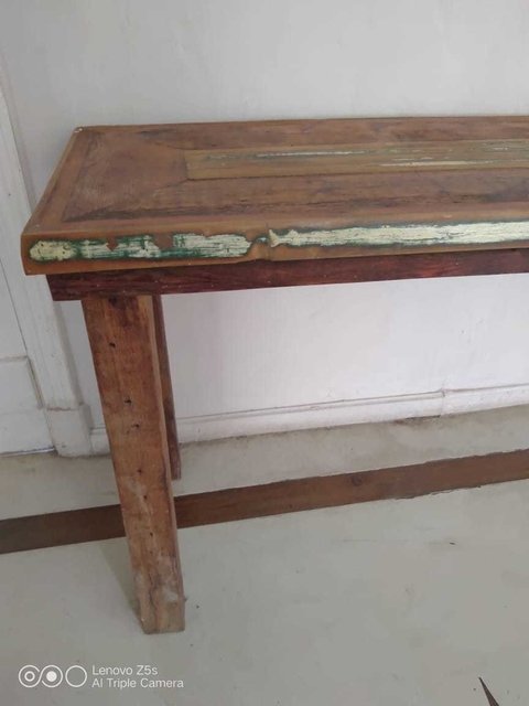 Mesa de arrime/Barra de madera recuperada