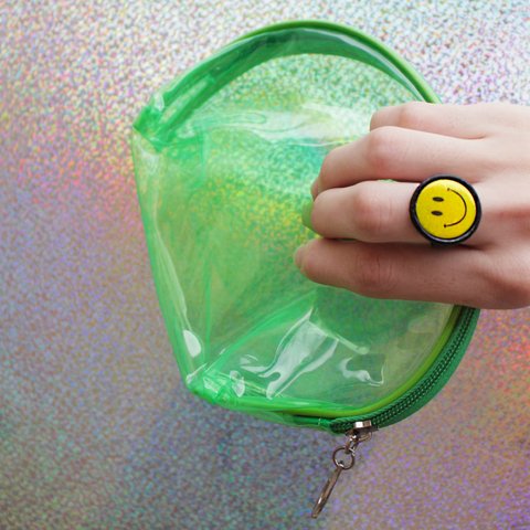 Bolsa de Mão - Transparente Verde Fluor - comprar online
