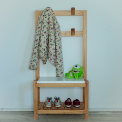 Perchero Montessori Honolulu Kids banco zapatero Escandinavo recibidor - Neocuore