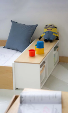 Juguetero ¨WOODY¨Montessori - tres espacios - comprar online