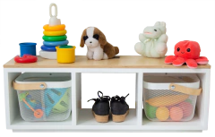 Juguetero ¨WOODY¨Montessori - tres espacios - Neocuore