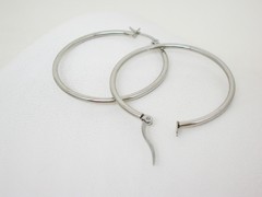 Aros argollas Semi medianas 4 cm- Acero