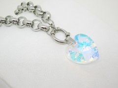 Super Heart + cadena- Cristal boreal - Leona