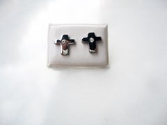 Aros crucecitas / Acero - comprar online