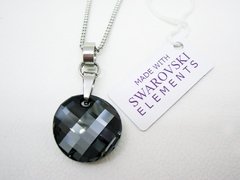 Dije medalla Twist Cristal - Gris profundo