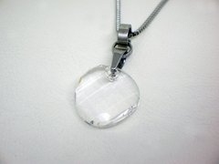 Dije medalla Twist Cristal -Color cristal transparente - Leona