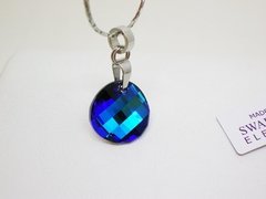 Dije medalla Twist + cadena - Cristal Azul en internet